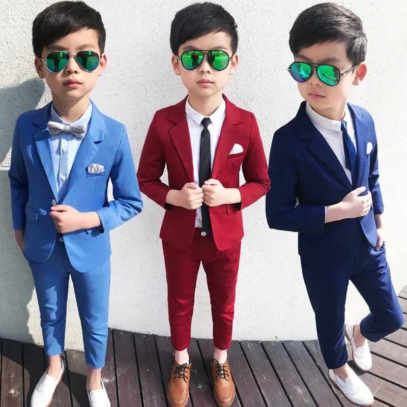 2024 Spring Formal Boys Party Dress Childrens Wedding Dress Elegant Preschool School Uniform Evening Dress Baby Baptist Dress W240823