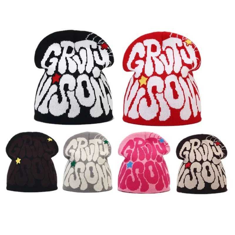 Winter and Autumn Knitted Wool Bean Goods Y2K Mens Hats Kanye Beanies Gorras Hombre Top Warm Hats Windproof Fashion W240827