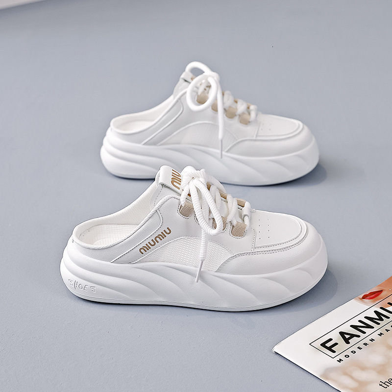 Ddmysports Alf Slippers Women S Shoes Biscuits Thick Sole New Model Summer Flat Bottomed European Style Baotou Cool Mop A OUTDOOR