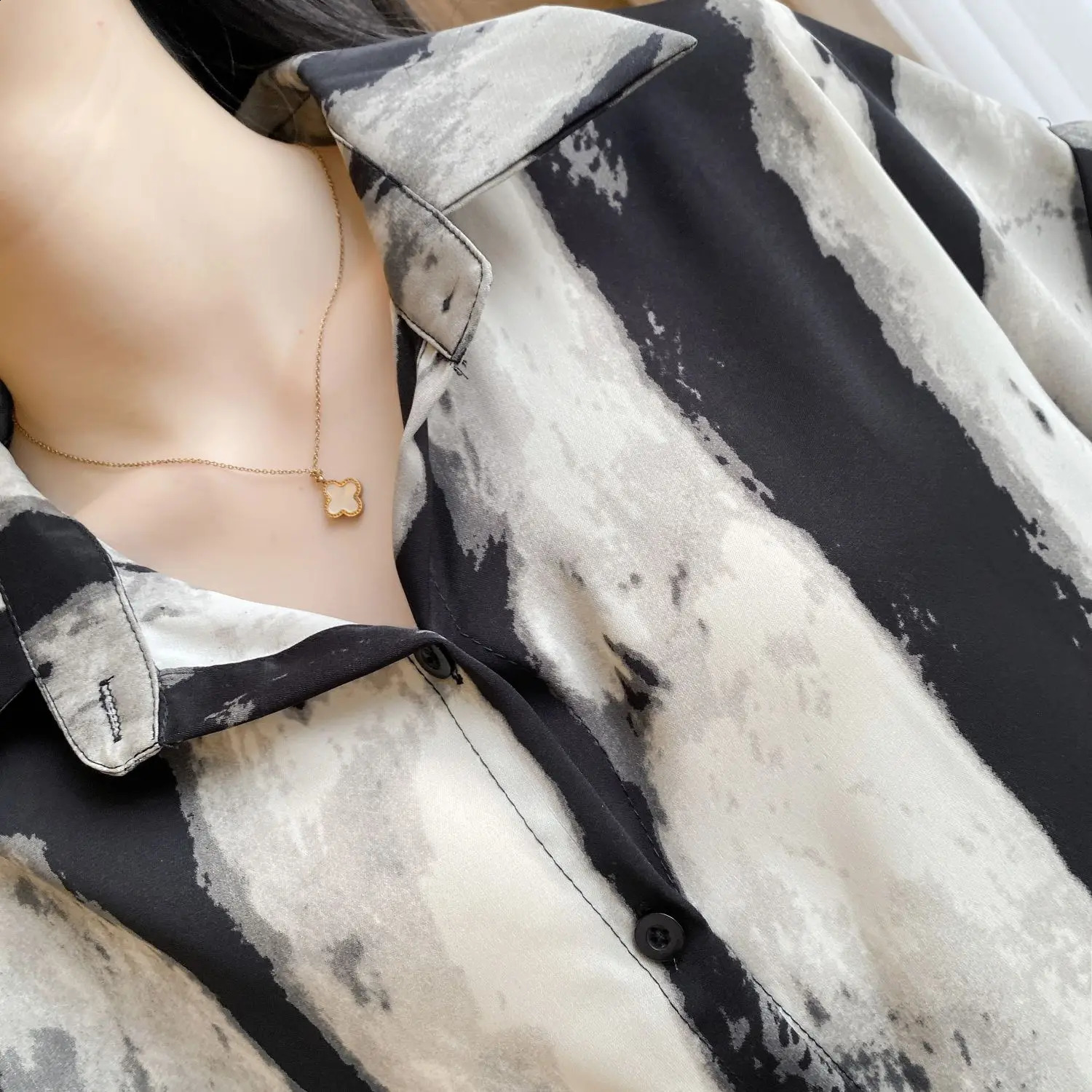 Summer Fashion Temperament Printing Blouse Irregular High Waist A-line Skirt Two-piece Suit Femme Trend Matching Sets 240823