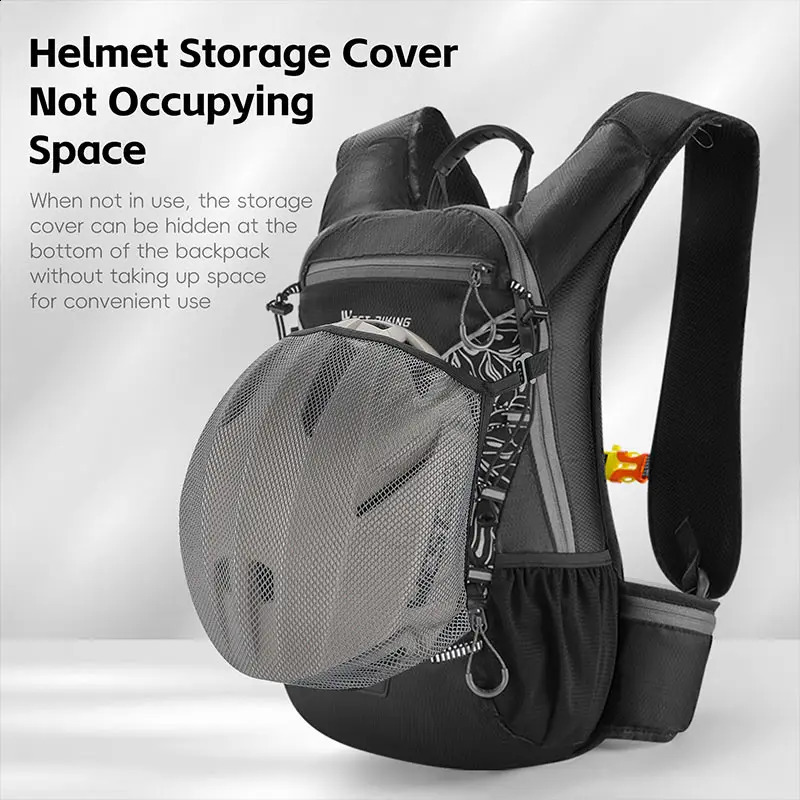 WEST BIKING 7L16L Bicycle Backpack Breathable Reflective Outdoor Climbing Hiking Moisturizing Helmet Storage Bag 240823