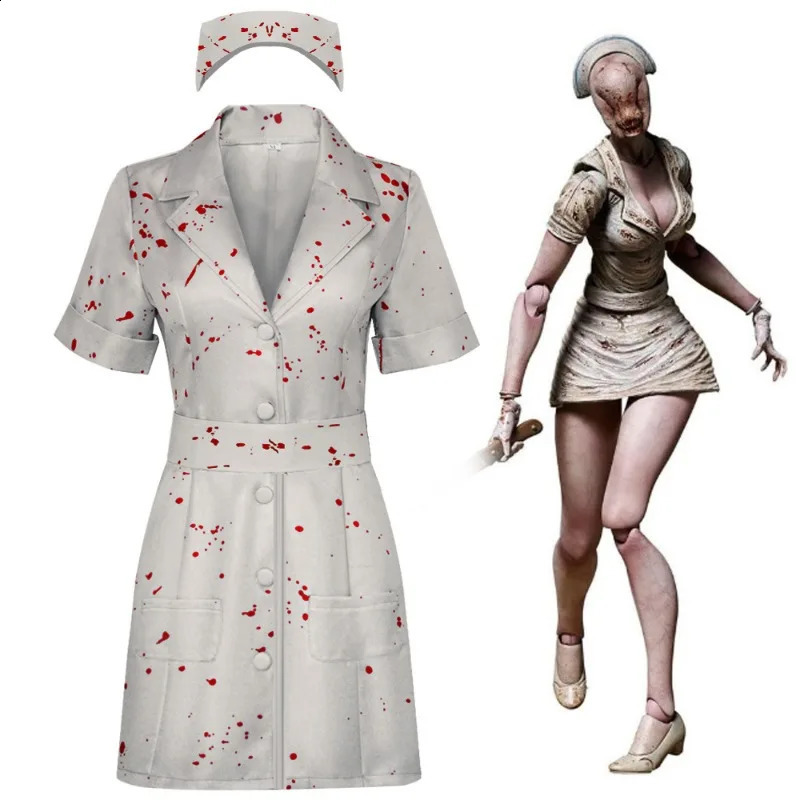Female Nurse Cos Service Silent Mountain Horror Zombie Nurse Cosplay Costume Anime Cosplay Love Live Cosplay 240823