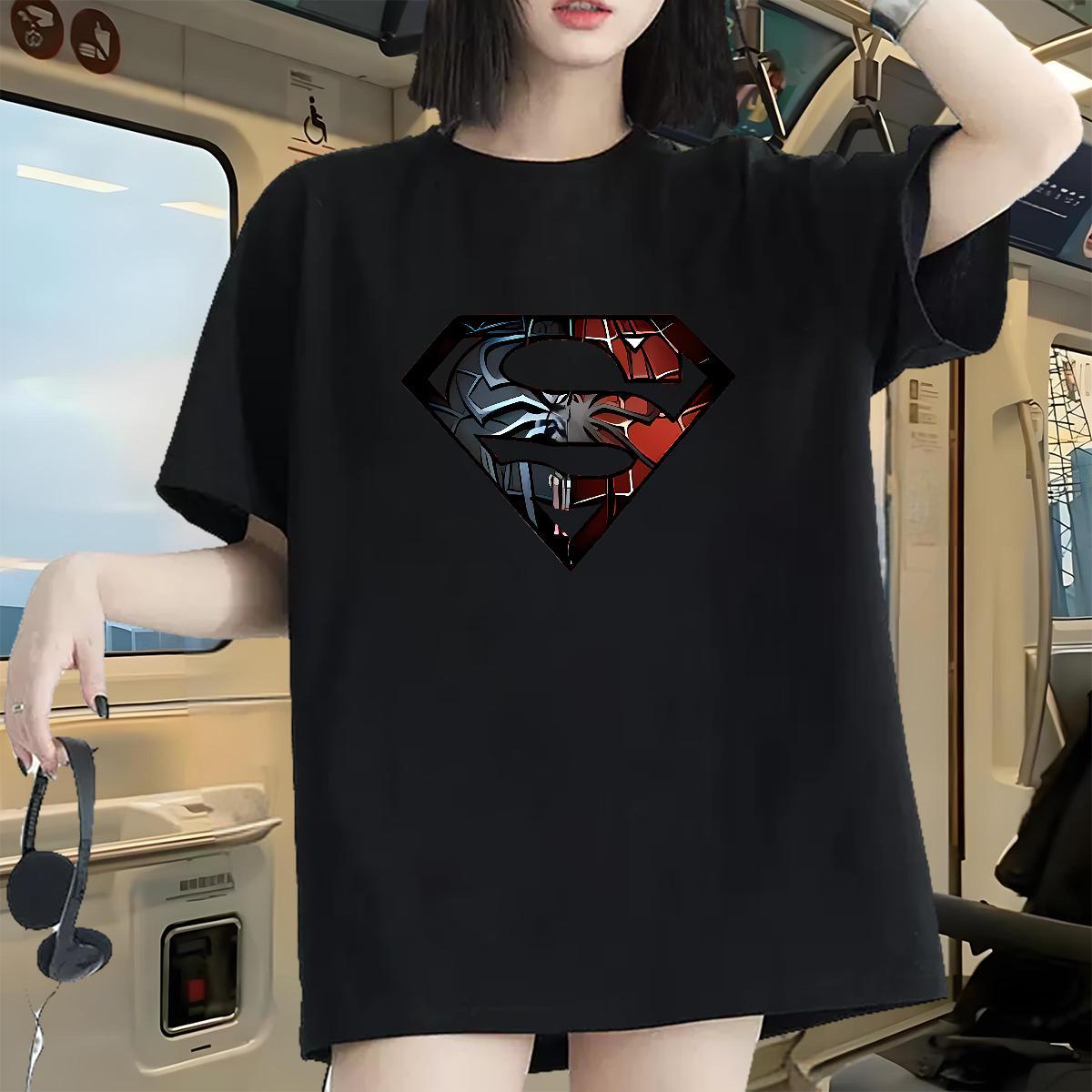 Female Unisex Tshirts 100% Cotton 230g letter Outdoor Womens T Shirts Breathable Crew Neck Anime Clothes Shirt