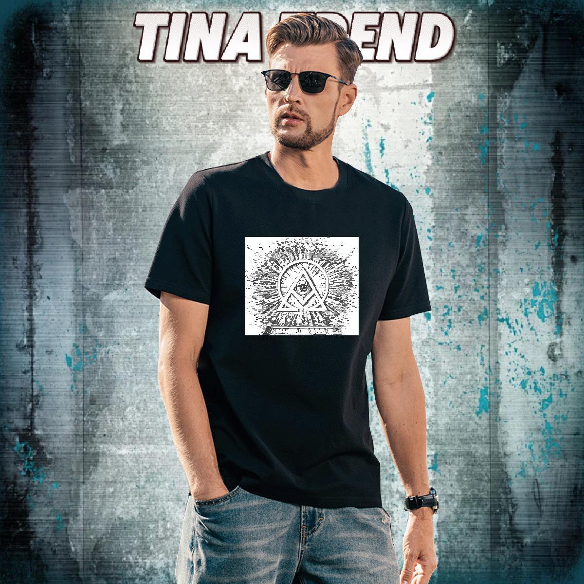 TOP Quality T-Shirts for Men 230g Pure Cotton eye of the devil Street Custom Big Size Breathable Crew Neck Tshirts Factory Direct Clothes