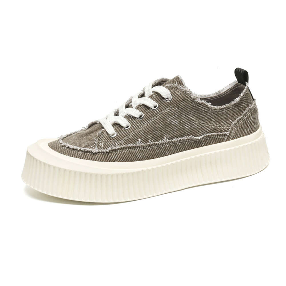 Ddmysports Men S Spring Summer New Fashion Low Top Canvas Breathable Lightweight Thick Sole Sports And Casual Board Shoes OUTDOOR