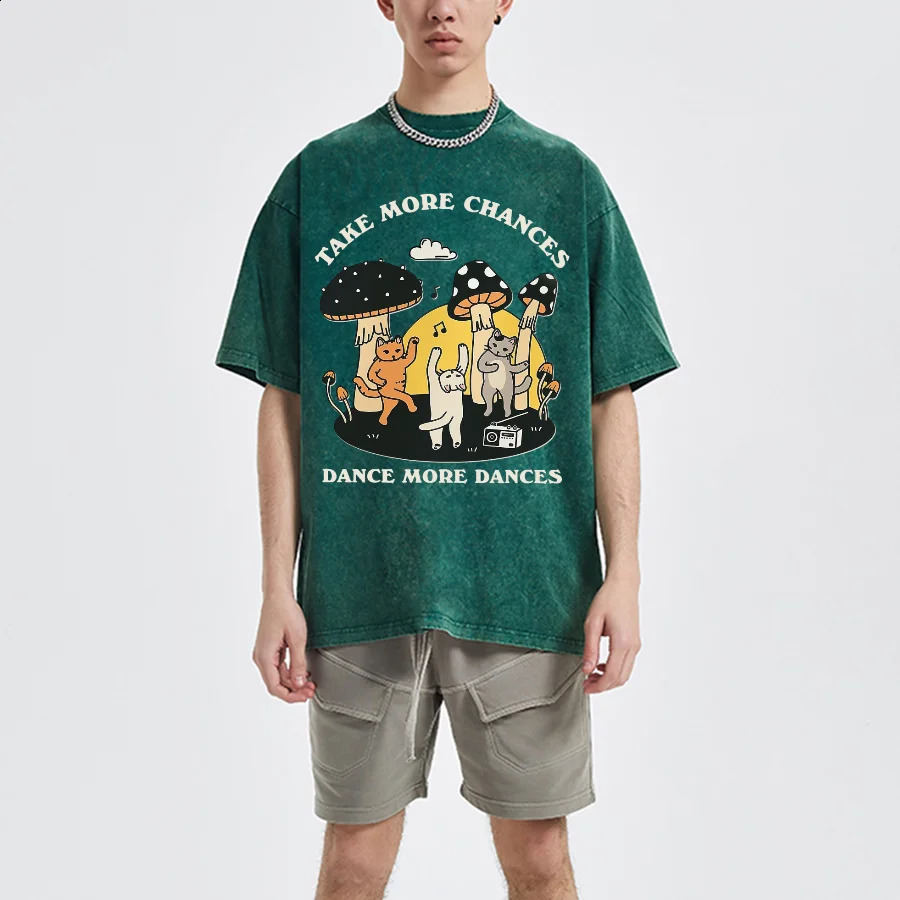 Y2K mens washable Tshirt hiphop seizes more opportunities graphic printing oversized unisex Harajuku short sleeved streetwear 240822