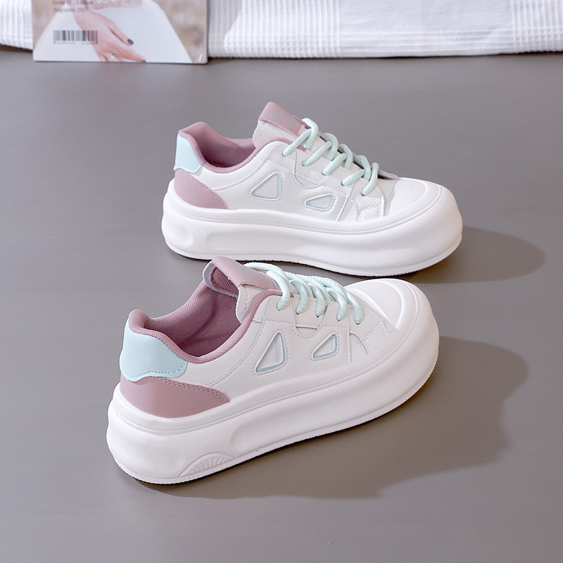 Ddmysports Popular Thick Soled White For Women New Spring And Autumn S Eight Increasing Casual Sports Board Shoes MX D OUTDOOR