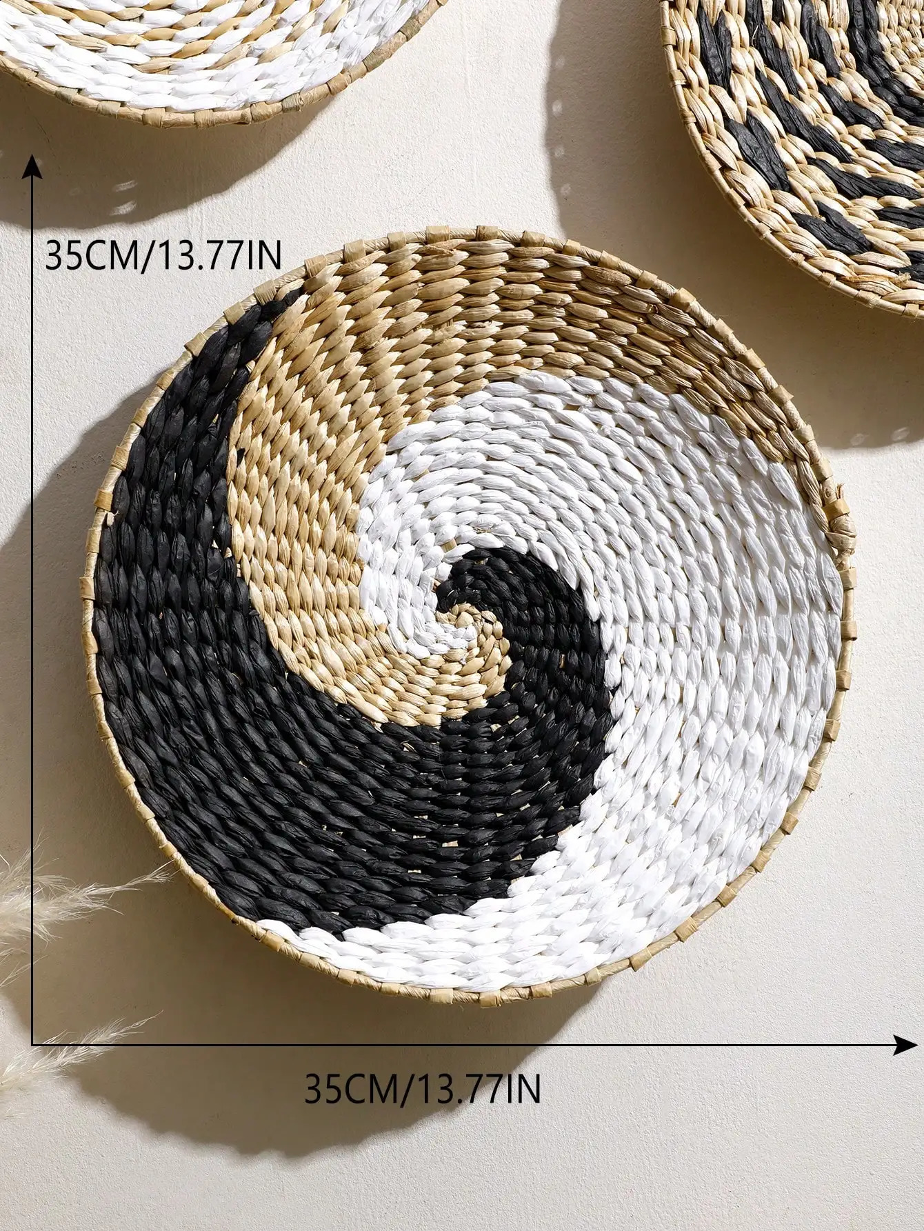 6 Bohemian handmade woven wall basket pendants for home decoration rural gifts kitchen farmhouse table living room 240823