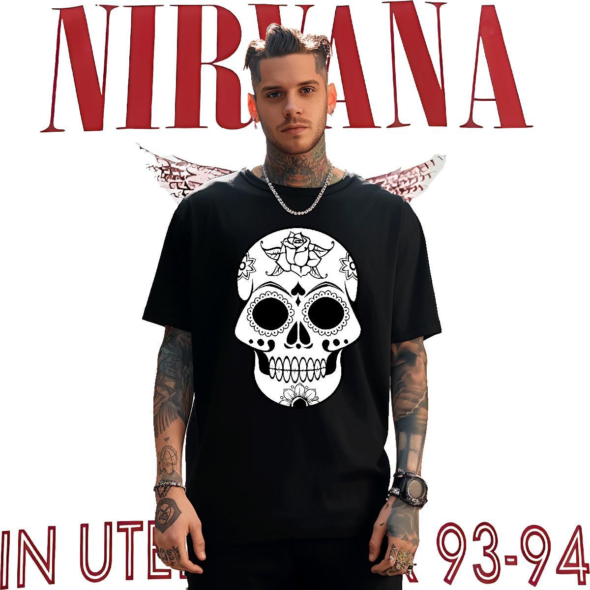 TOP Quality T Shirts Men 100% Cotton 230g skull Street Floral Print Breathable Short Sleeve Mens Tshirts 2024 Designer Polos