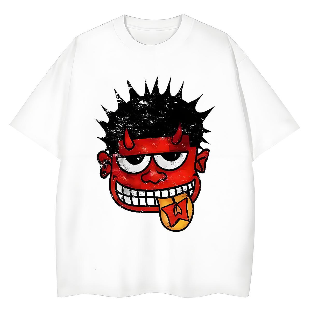 Designer Women Tees 100% Cotton 230g cartoon Summer Casual T Shirts Women Breathable Crew Neck Cartoon Anime Top Shirts