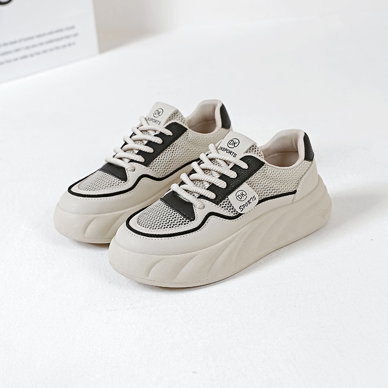 Ddmysports Soft Soled White With A Poop Like Feel For Women Summer New Mesh Breathable Student Sports Board Shoes OUTDOOR