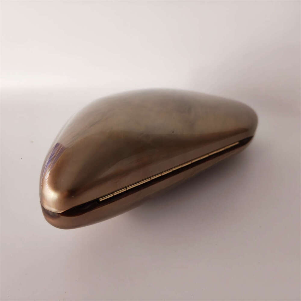Pearl Brown Dumpg Shape Acrylic Box Party Purse L Evening Bags Lady Wedding Bridesmaid Clutches Minaudiere Handbags