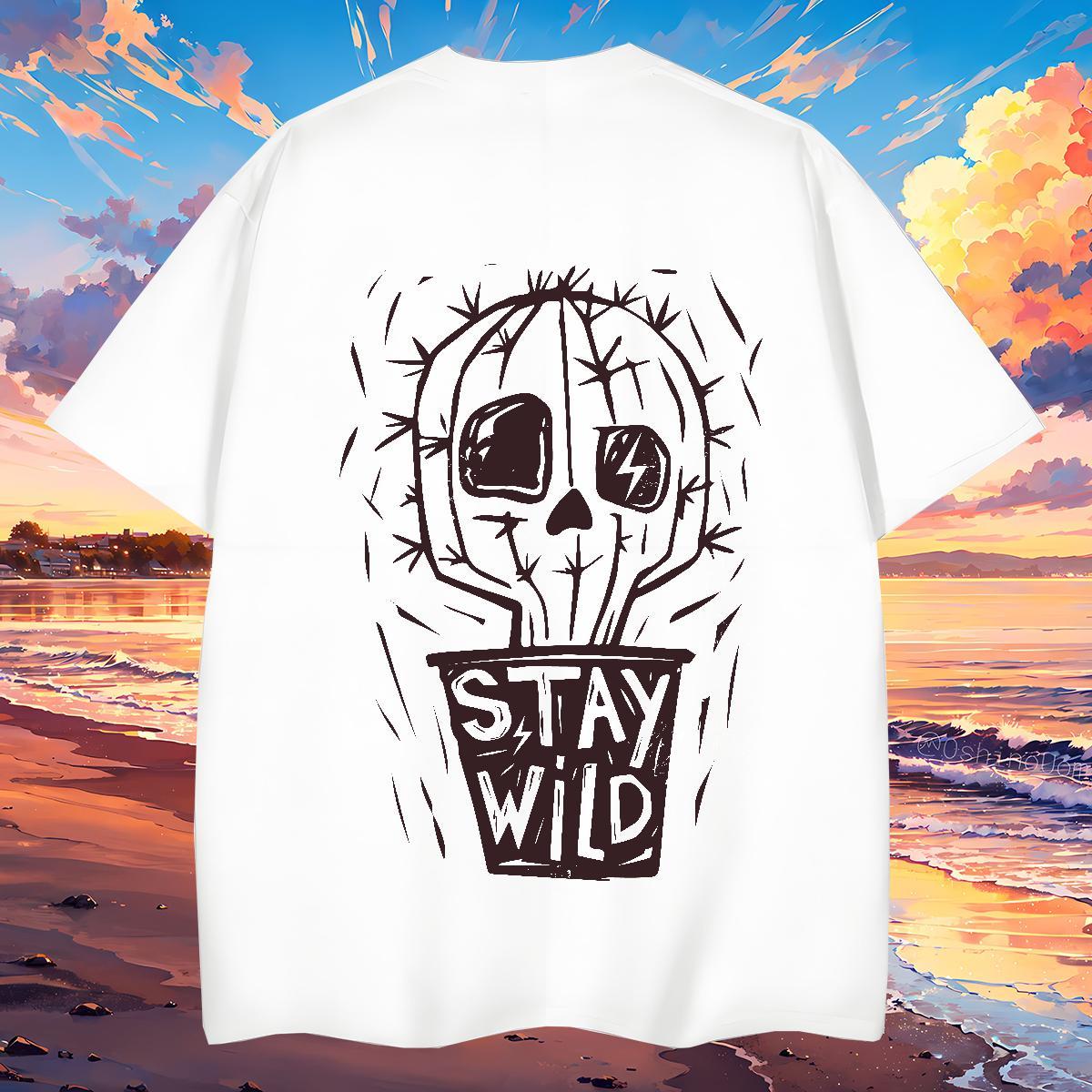 Free Shipping T-Shirts for Men 100% Cotton 230g skull Hip Hop Plus Size Custom O Neck Short Sleeves Men Tees Fashion Design Wear