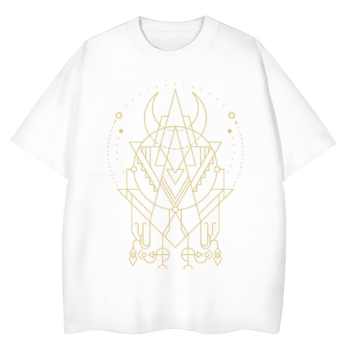 5A Couples T Shirts 100% Cotton 230g Geometric line Beach T Shirts Women Short Sleeve O-Neck Custom Print Plus Size Tees Shirts