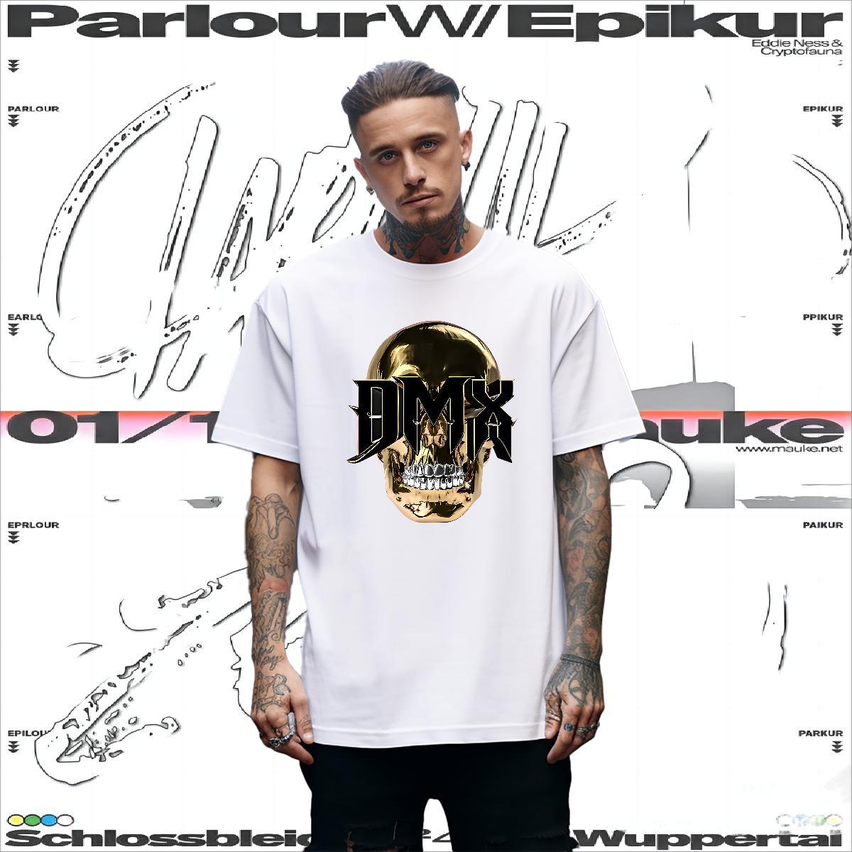 Designer Man T Shirts 100% Cotton 230g skull Spring Summer Oversized 3XL 4XL Crew Neck Breathable Men Tops Tees 2024 New Tshirts