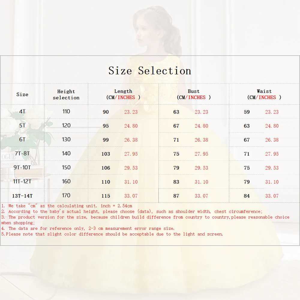 4-14Y lace teenage childrens girl wedding dress elegant princess party dress Christmas formal sleeveless dress W240823