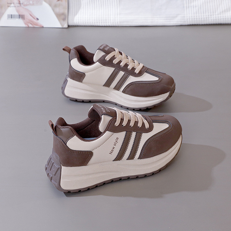 Ddmysports For Women New Autumn White Versatile Student Thick Soled Casual Board Shoes XX AR OUTDOOR