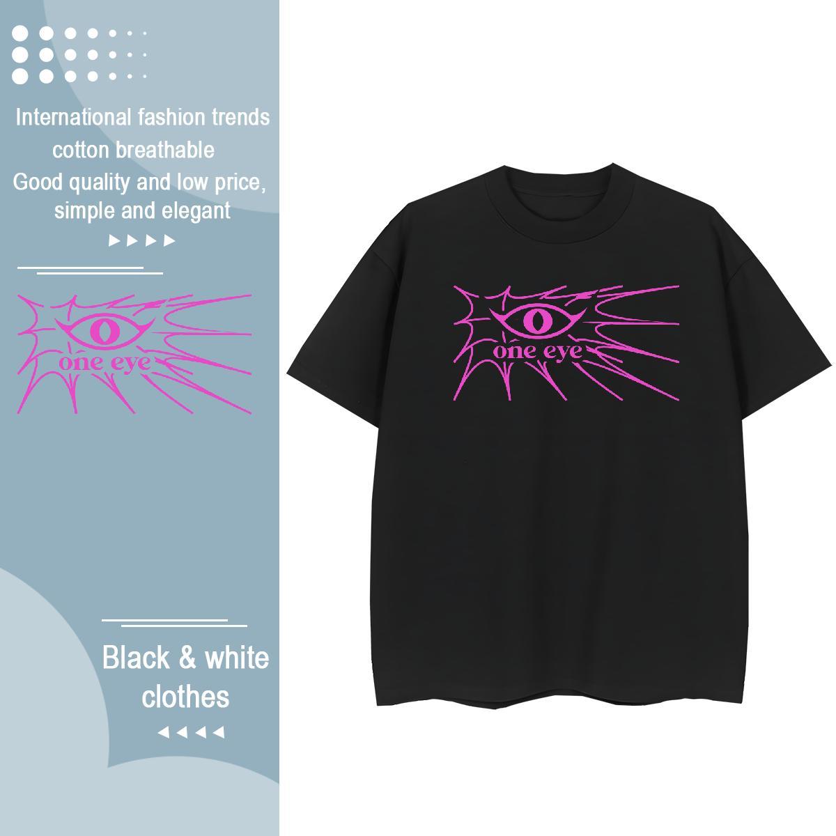 Nice Womens Tshirts 230g Cotton icon Daily Outfit Womens T Shirts Breathable Crew Neck DIY Anime Printed Clothings