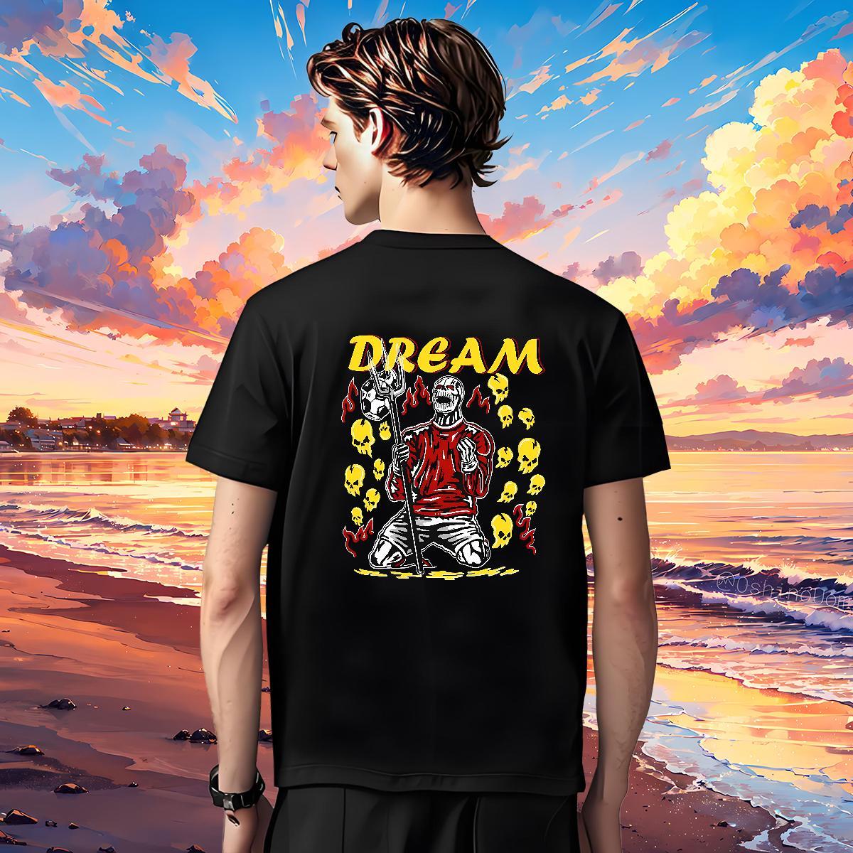 TOP Quality Mens T Shirts 230g 100% Cotton skull Street Casual Custom Print Oversized Crew Neck Couples T Shirts Fashion Designer Tshirts