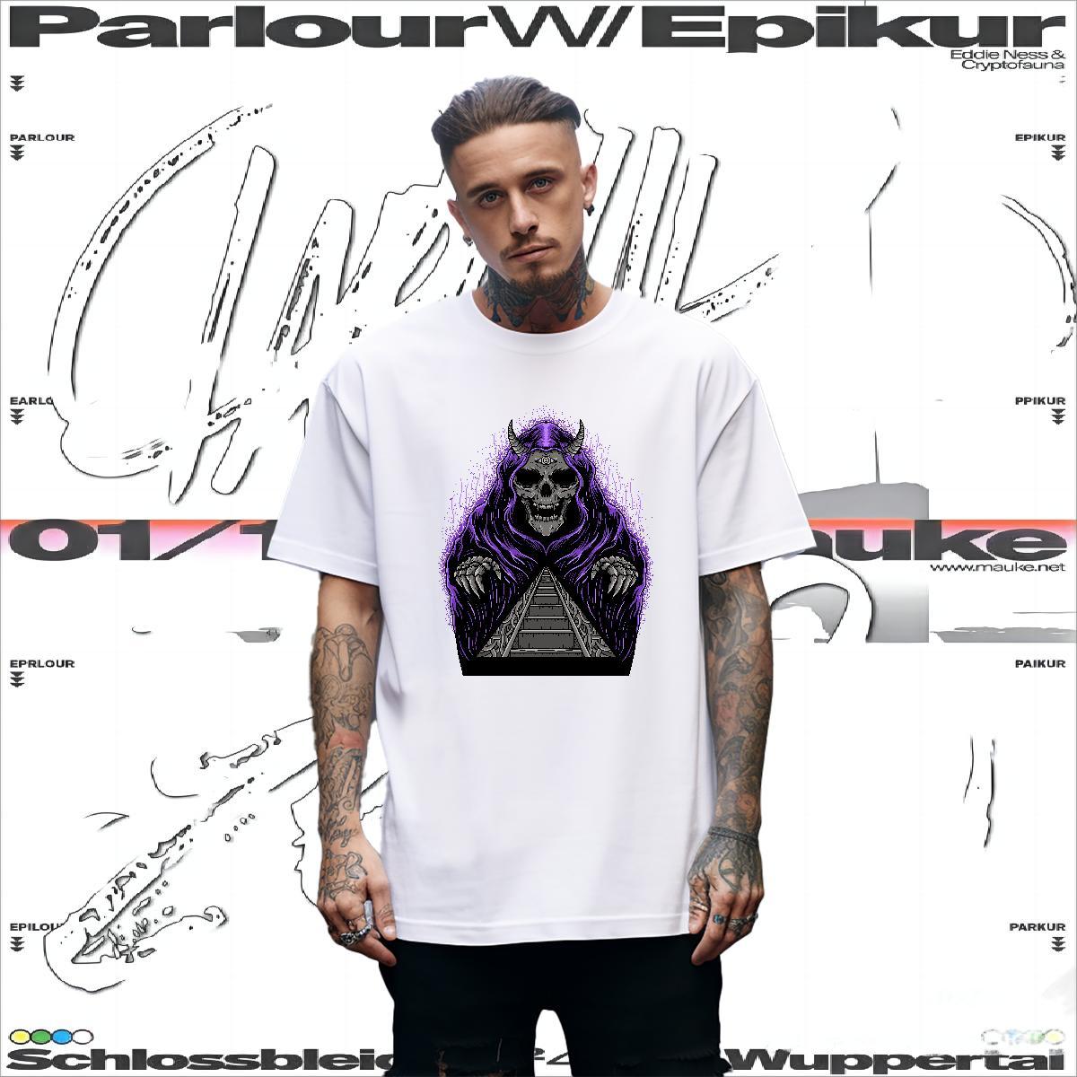 Cool T Shirts Men 230g 100% Cotton skull Casual DIY Logo Oversized Breathable Crew Neck Tshirt for Man Woman Casual New Tees