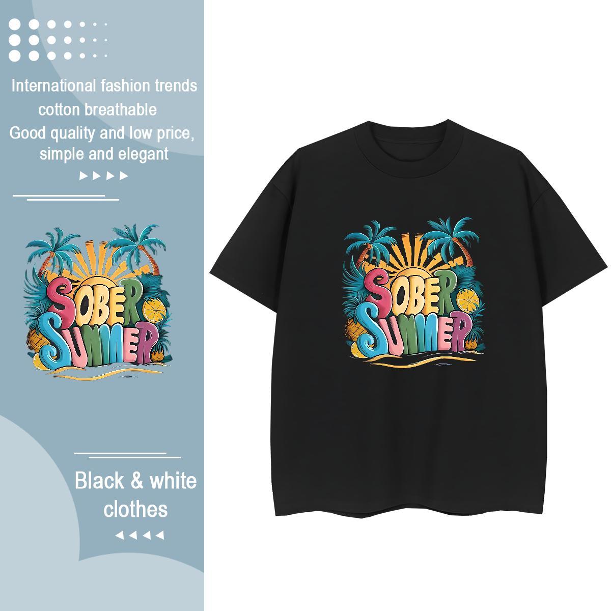 Designer Mens T Shirts 100% Cotton 230g letter Hip Hop Street Black Oversized Breathable Short Sleeve Men Tops Tees Free Shipping Tops Shirt