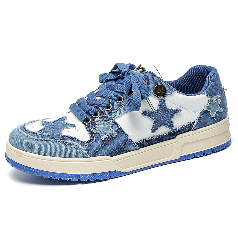 Ddmysports Spring New Men S Water Washed Denim Star Board Fashion Trend Sports And Casual Shoes OUTDOOR