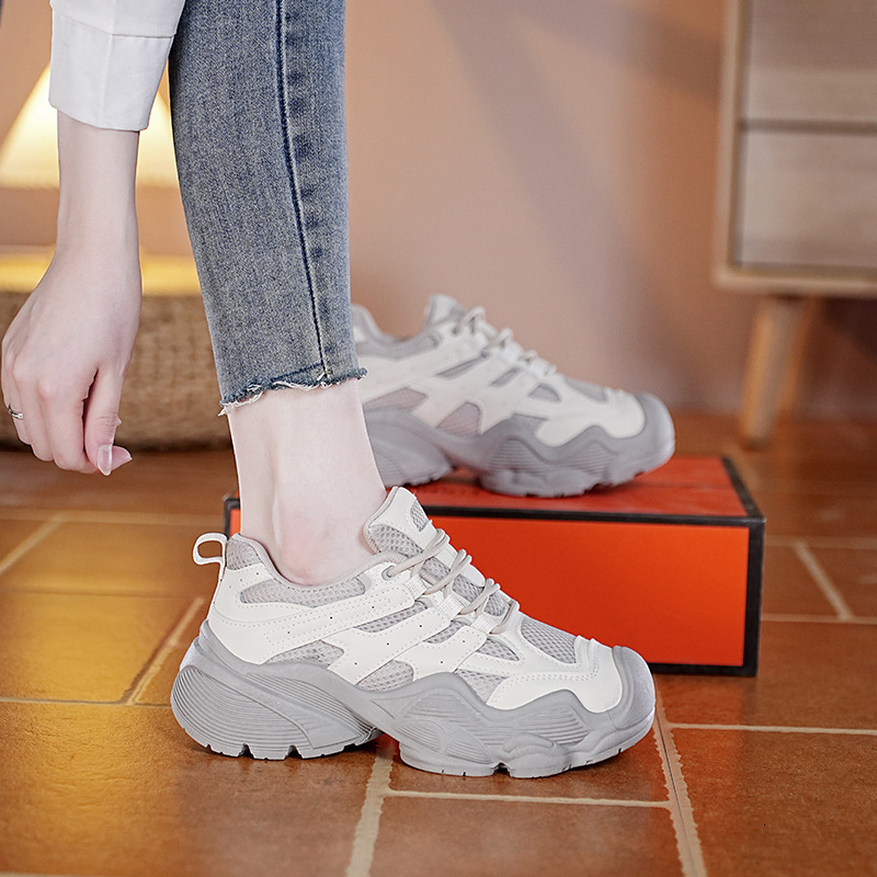 Ddmysports Mesh Thick Sole Dad For Children New Autumn Versatile Sports And Leisure Height Increasing Women S Shoes RW AB OUTDOOR