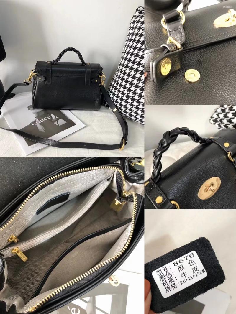 Evening Bags Genuine Leather Brand Women Tote Handbag Vintage Fashion Exquisite Design Shoulder Bag Commute Outdoor Ladies Crossbody