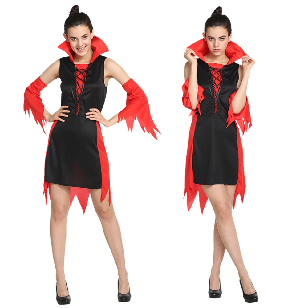 Halloween Femail DevilVampire Role Playing Set Female Carnival Dress up Party Ghost Costume All You Need No Weapons 240823