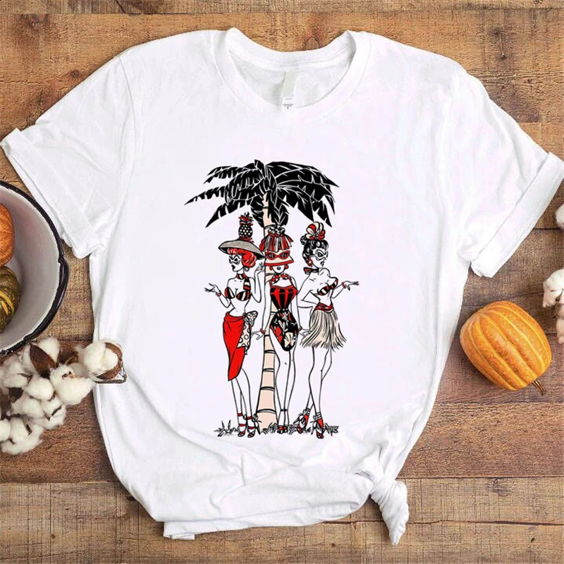 Graphic Tee Top Trend Style 90s Cartoon Fall Autumn Halloween Thanksgiving Women Fashion Tshirt Female Print T-shirt Women 240823 - view 6
