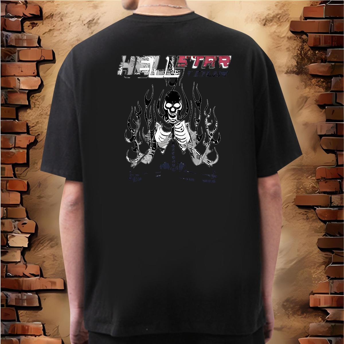 TOP Quality T Shirts Men 230g 100% Cotton skull Sports Casual Customized Print Pure Cotton Men Tees Fashion Tops