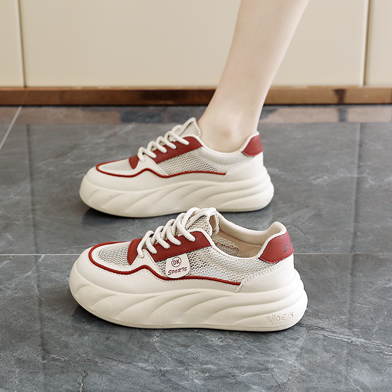 Ddmysports Soft Soled White With A Poop Like Feel For Women Summer New Mesh Breathable Student Sports Board Shoes OUTDOOR
