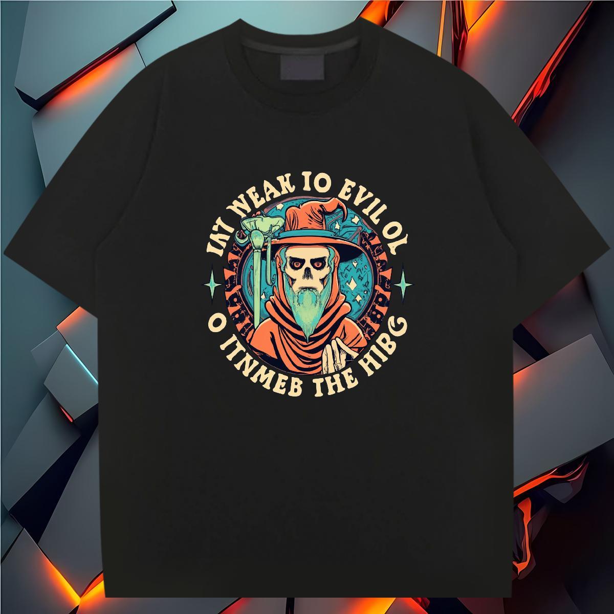 Popular Man T Shirts 100% Cotton 230g skull Spring Summer DIY Breathable Short Sleeve Mens Tshirts Free Shipping Tees Shirts