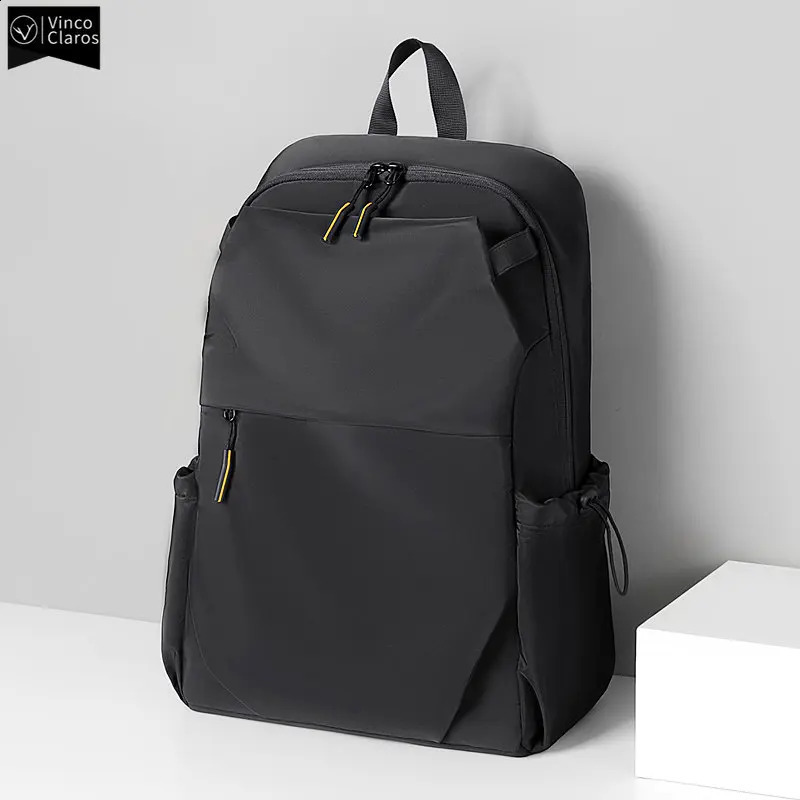 VC Solid Color Mens Backpack High Quality Waterproof Laptop Backpack Urban Male Travel Bag School Backpack for College Students 240822