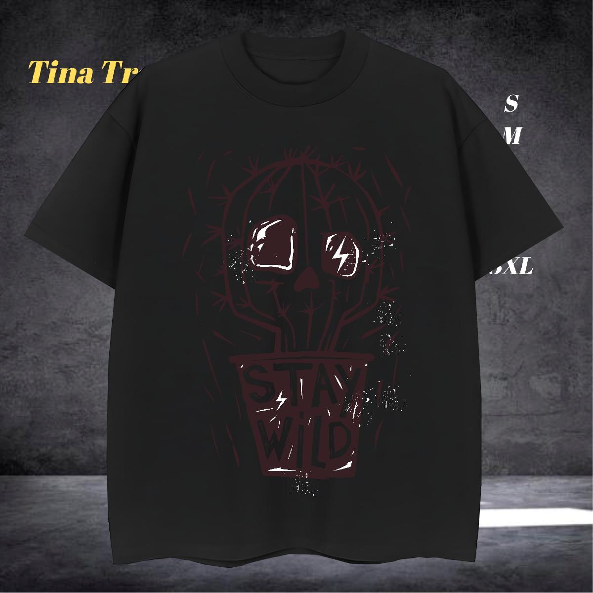 Cool T-Shirts for Men 230g Cotton skull Street Black White Breathable Short Sleeve Men Clothes T-Shirt Classic Tees