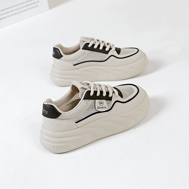 Ddmysports Soft Soled White With A Poop Like Feel For Women Summer New Mesh Breathable Student Sports Board Shoes OUTDOOR