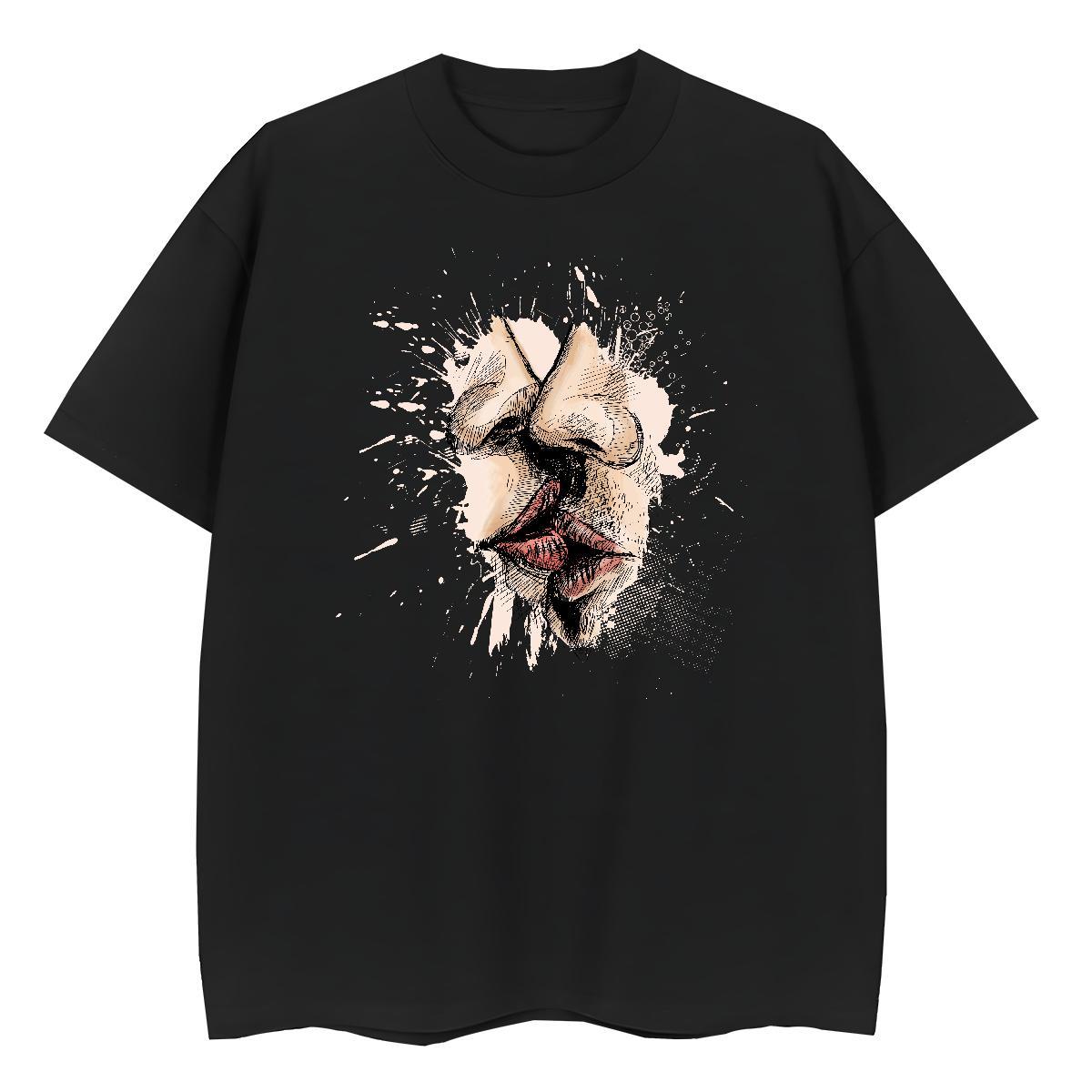 Designer Women Tshirts 100% Cotton 230g painting Sports Street Wear T shirt Round Neck Short Sleeve Custom Printed Tops Tees