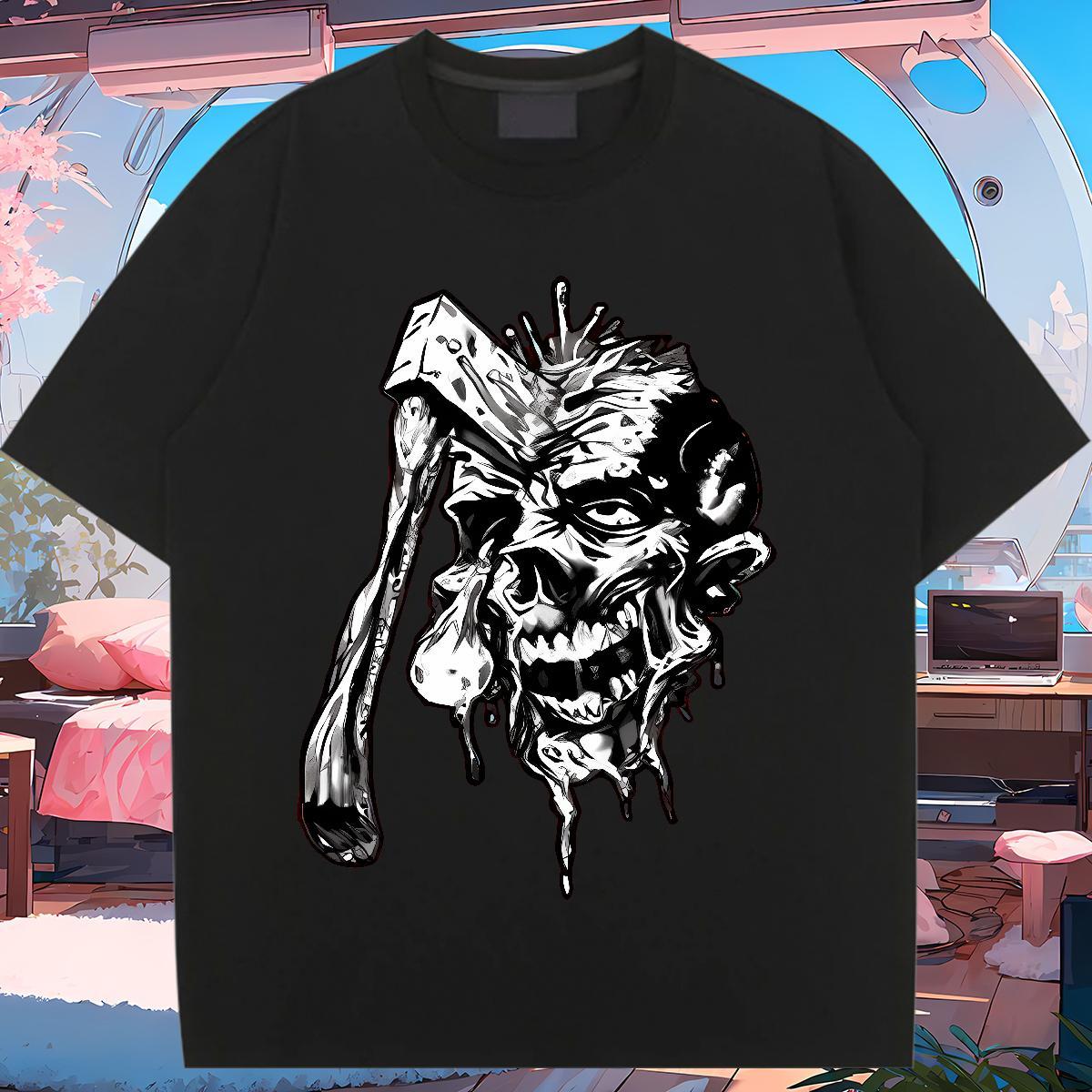 Brand Women Tees 230g Pure Cotton scary Summer Casual T-Shirts Short Sleeve O-Neck Plus Size Custom Top Shirts