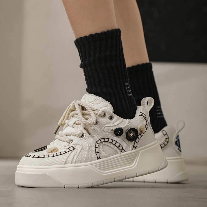 Ddmysports New Board Men S Korean Edition Fashion Canvas Eight Raising Sports And Leisure Couple Versatile Trendy Shoes Women OUTDOOR