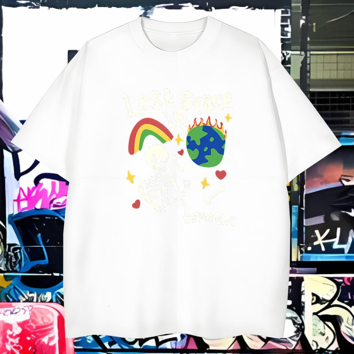 Soft Men T Shirts 230g Pure Cotton skull Home Outdoor Custom Big Size Breathable Short Sleeve Men Tops Tees Fashion Casual Clothings