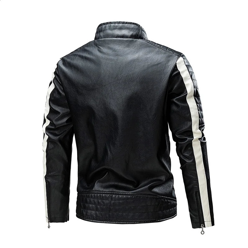 Mr.nut Mens Motorcycle Jacket Man Autumn Winter Leather Velvet Coat Male Bomber Jackets Biker Windbreaker Man Clothing 240822