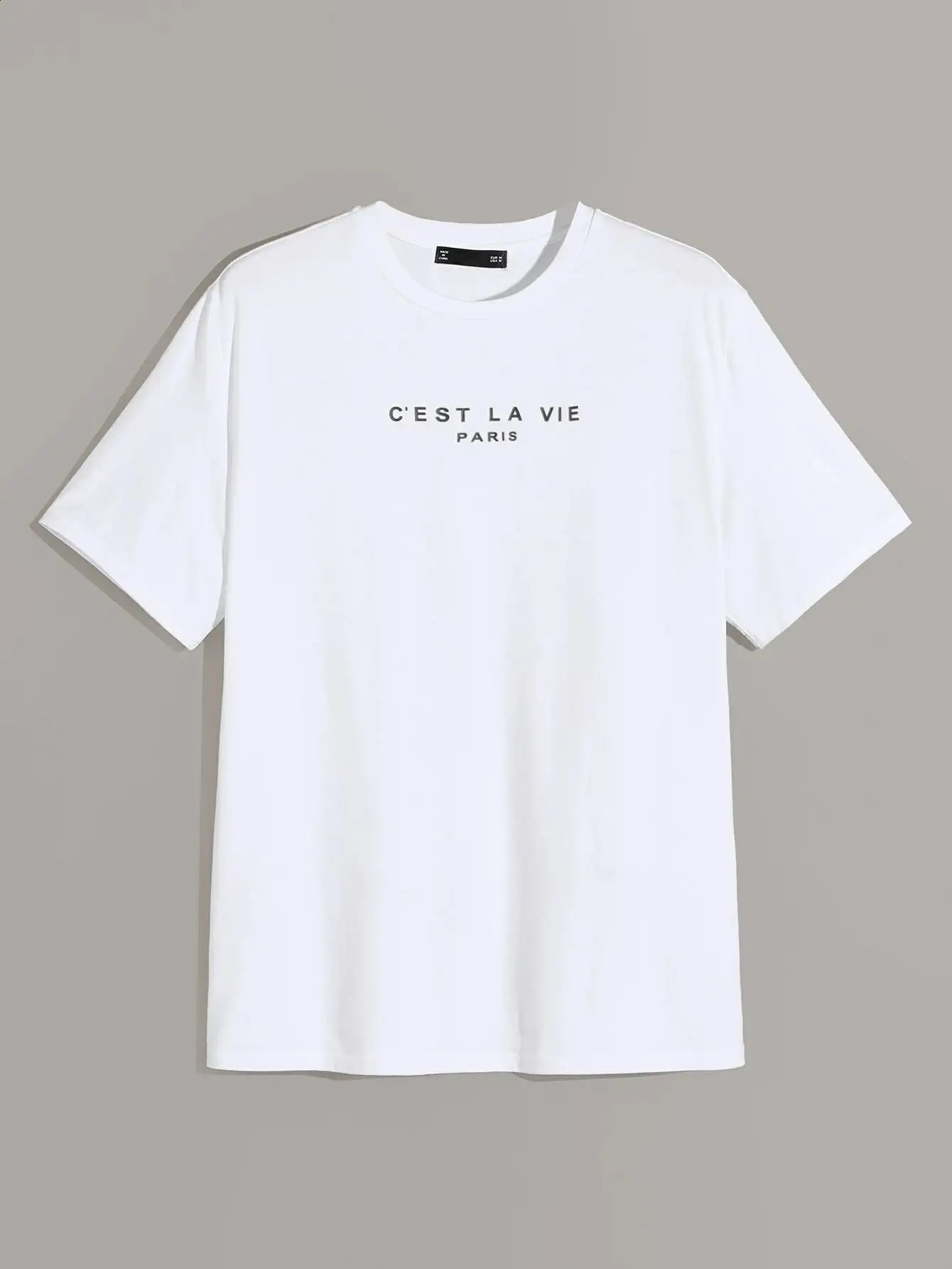 CEst La Vie Paris Funny Letter Mens Tshirt Cotton Casual Harajuku Oversized Loose Breathable 240822