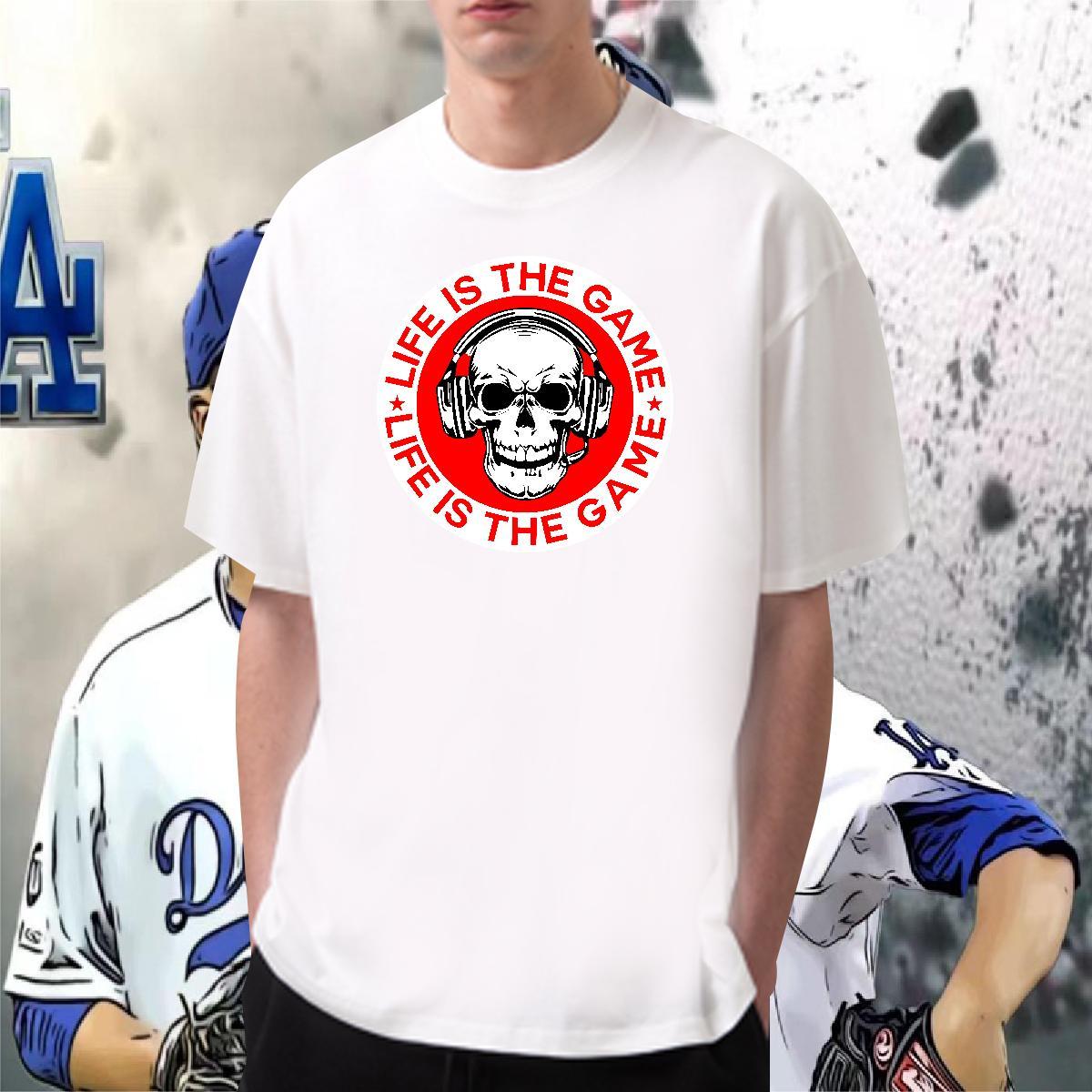 Classic T shirt 230g 100% Cotton skull High Street Hip Hop Asian Size Pure Cotton Tshirt for Man Woman New Arrival Clothes