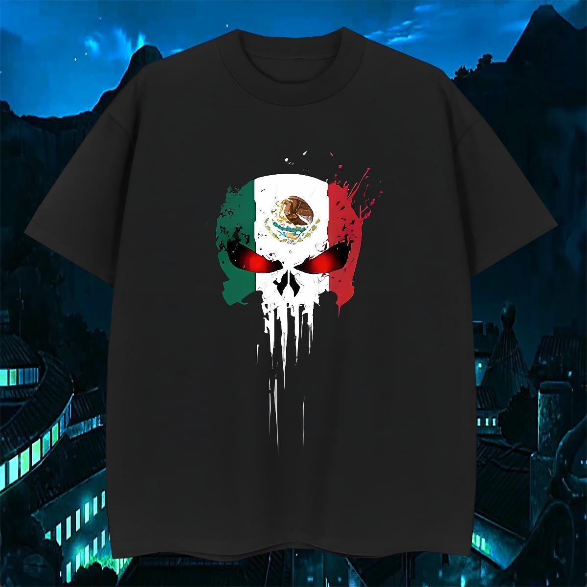 Classic Men T Shirts 100% Cotton 230g skull Daily Outfit Custom Printed Crew Neck Breathable Tshirts 2024 New Tees