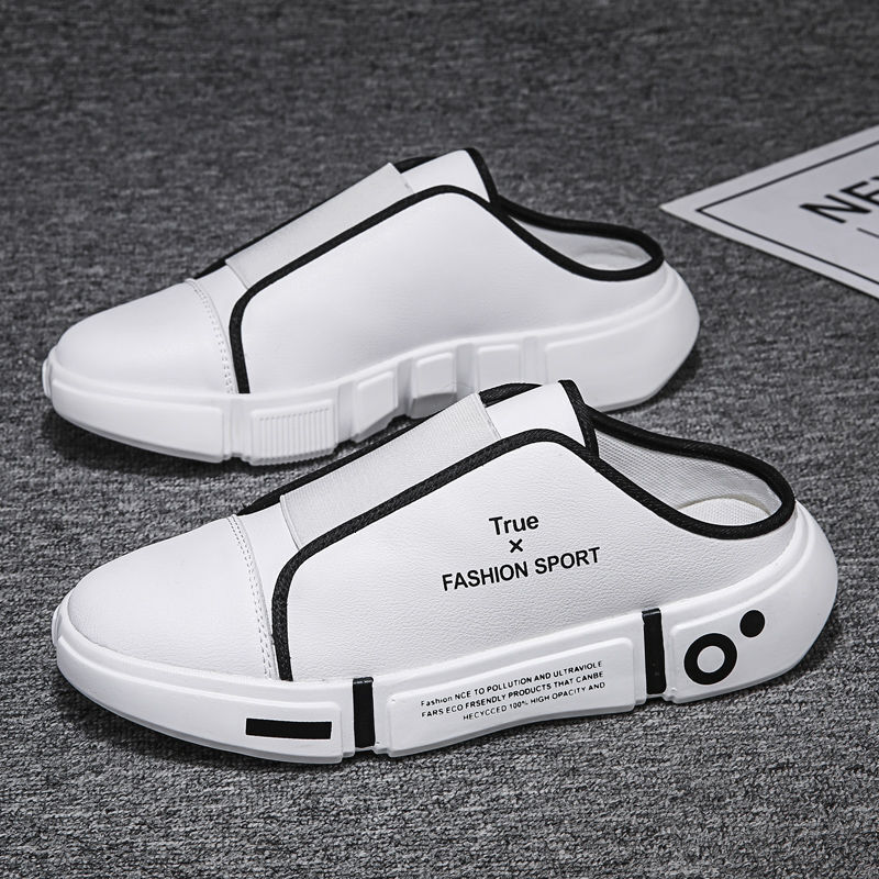 Ddmysports Summer New Korean Edition Trendy One Step Breathable Lazy Little White Social Leisure Men S Shoes Slippers OUTDOOR