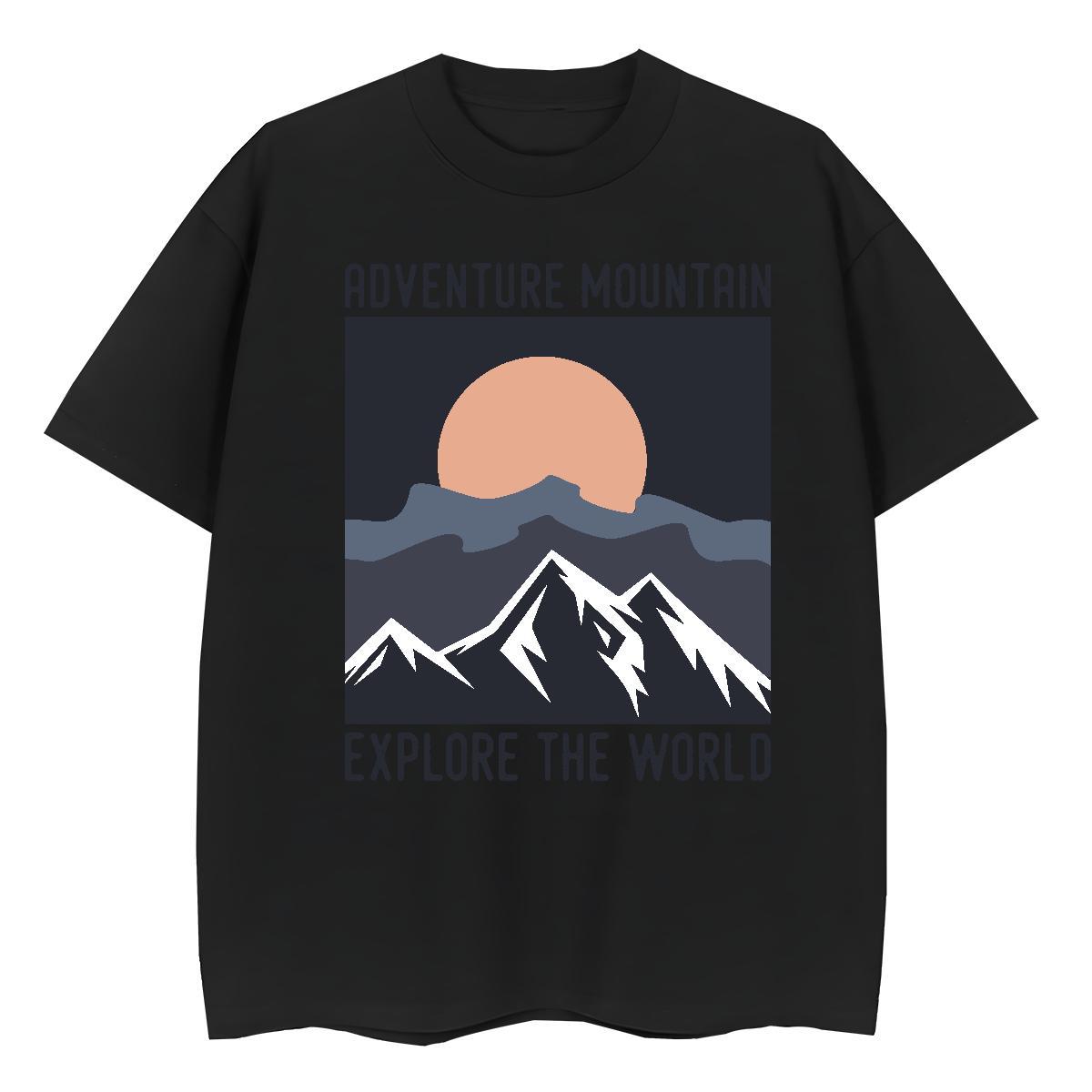 High quality Tshirt for Man Woman 230g Cotton mountains Hip Hop Street Woman T Shirts Breathable Anime Wear