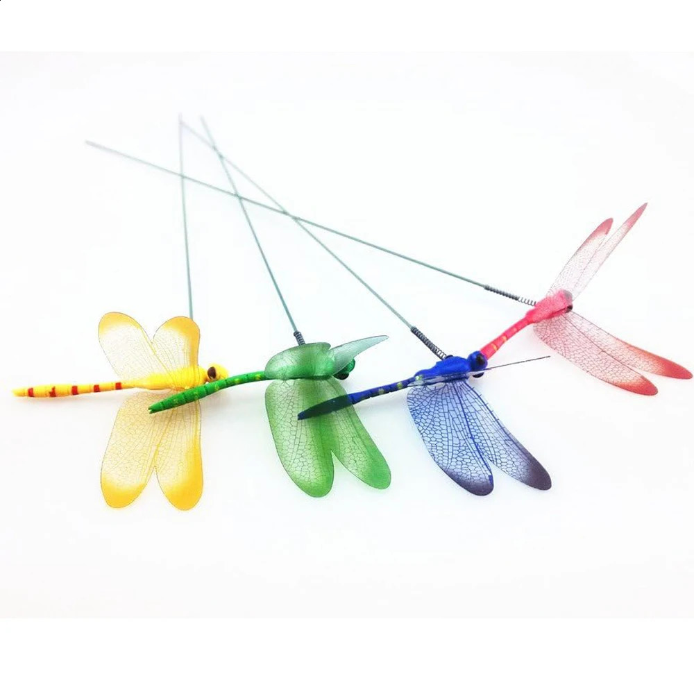 51050pcs Colorful 3D Dragonfly Garden Yard Planter Flower Arrangement Outdoor Decor Pots Decoration 240822