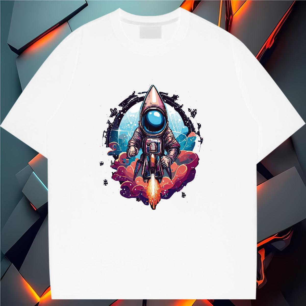 5A Couples T Shirts 230g Cotton universe Outdoor T-Shirts Short sleeve Soft Oversized L-4XL Top Tees