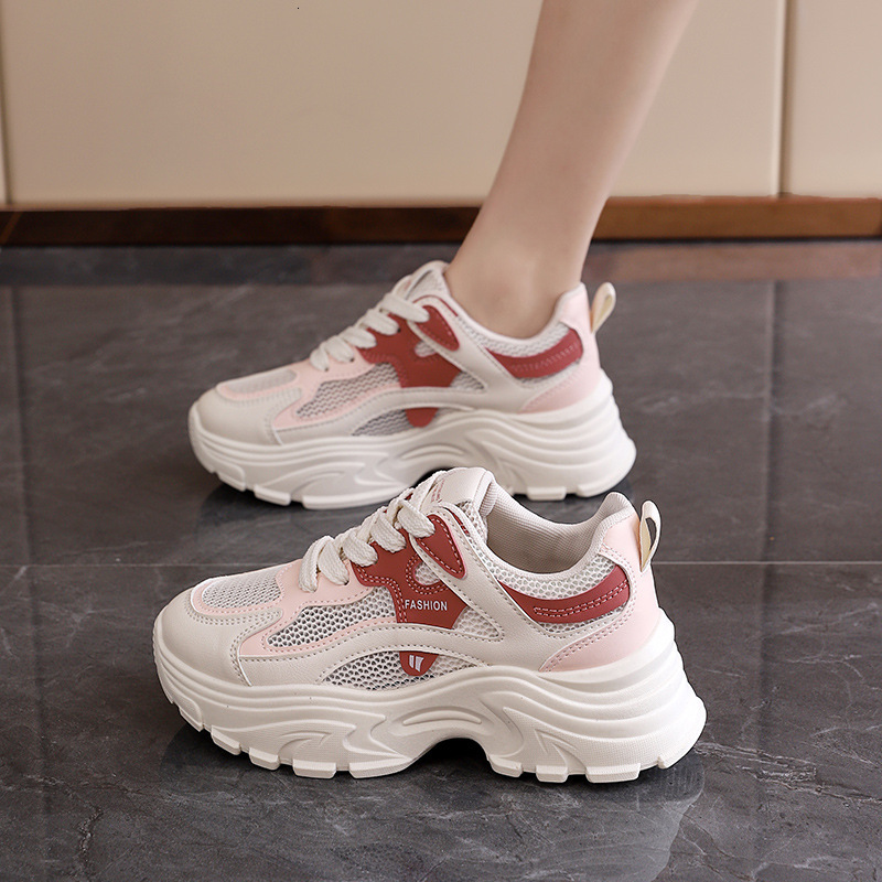 Ddmysports Dad Women S Spring Summer New Collection Mesh Breathable Thick Bottom Eight Increasing Explosive Street Casual Sports Shoes J OUTDOOR