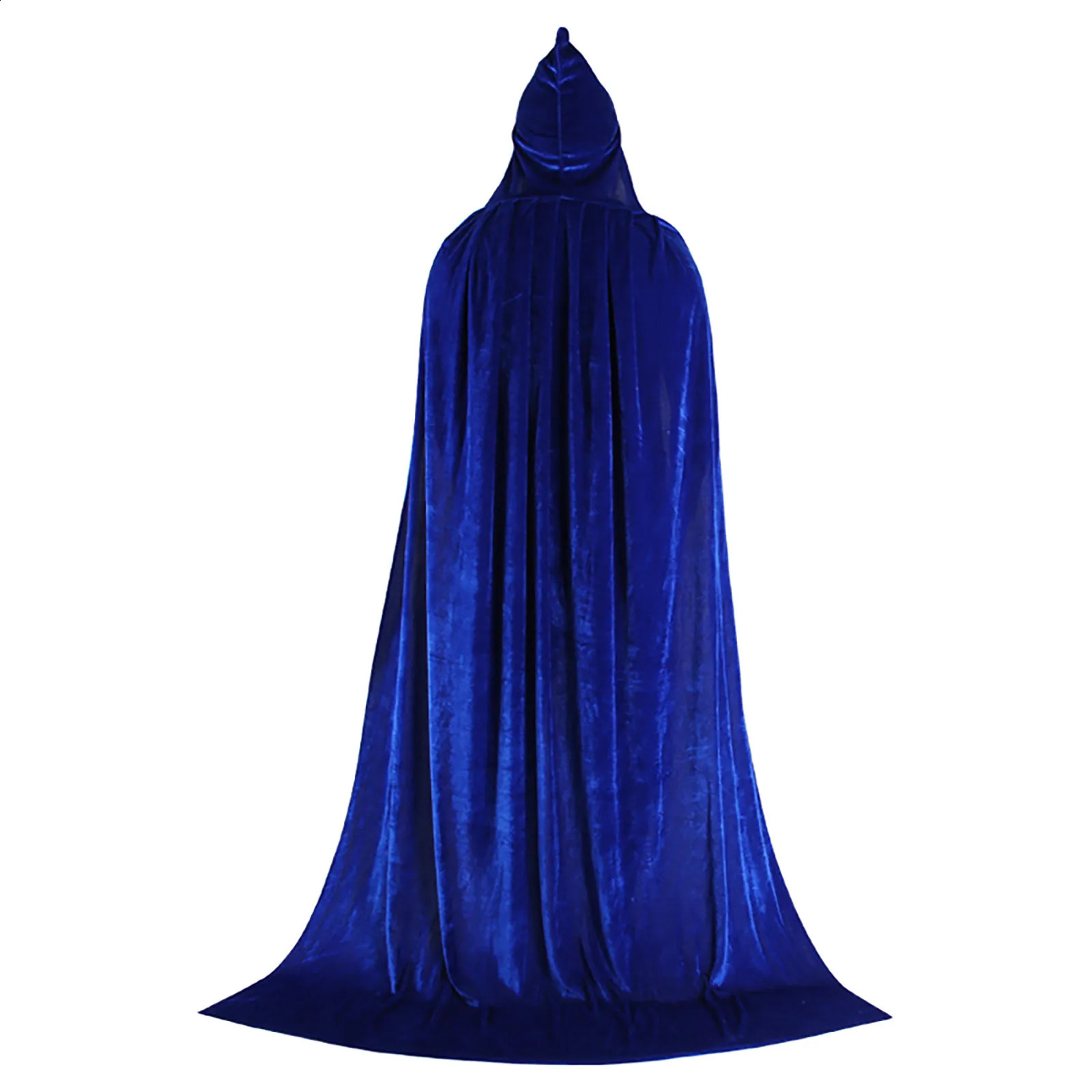Hooded Cloak Robe unisex solid color velvet Halloween witch adult Cape Witch cosplay makeup punk 240823
